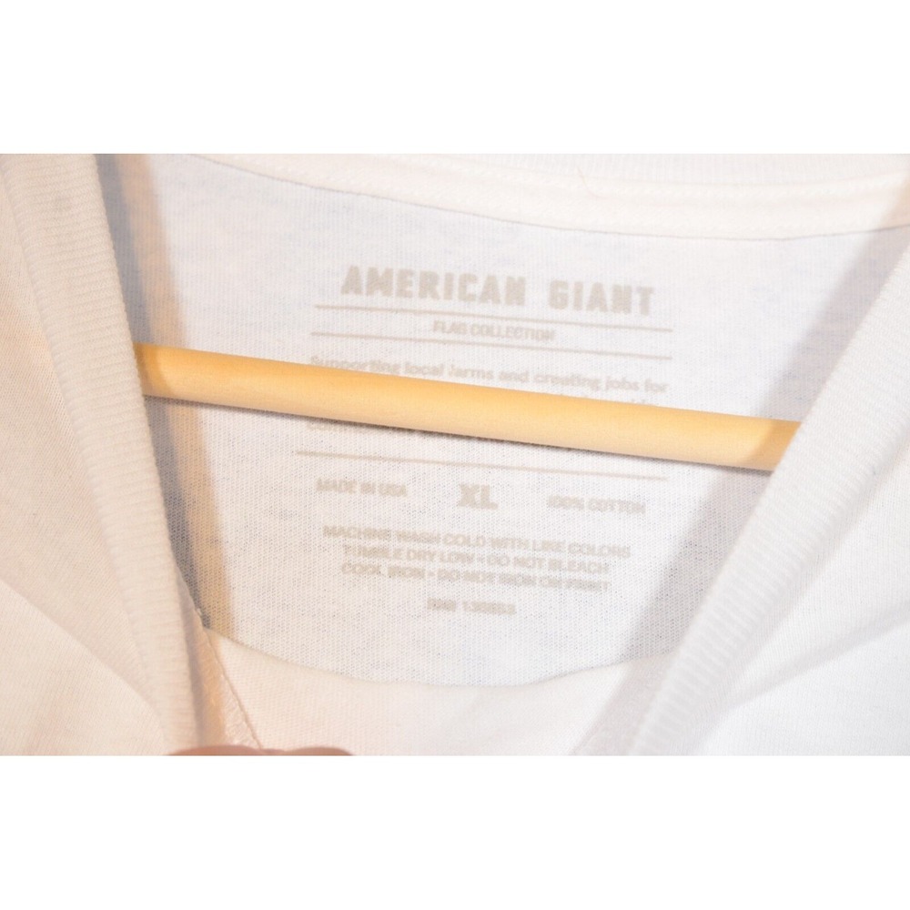 American Giant T-Shirt Mens XL White American Made Graphic Flag Collection - Picture 6 of 7